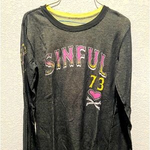 Sinful Size L  reversible thermal shirt